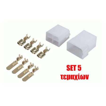 Φίσα με ακροδέκτες 4 επαφών - αρσενική/θηλυκή (5 τεμ.) - 04.335.2 Phonocar