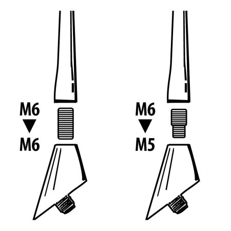 Κεραία αυτοκινήτου οροφής Fibreglass 37Cm M5/M6 - 08.354 Phonocar