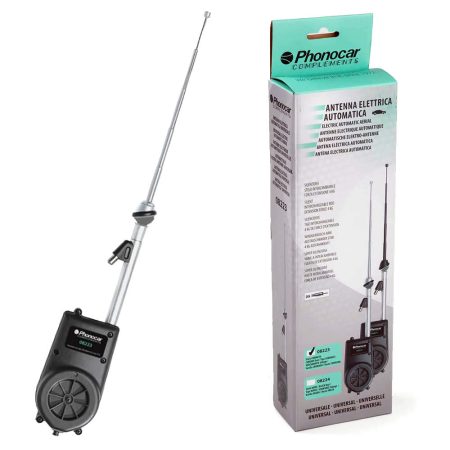 Κεραία αυτοκινήτου Ηλεκτρική για ραδιόφωνο (φτερού τηλεσκοπική) ασημί - 08.223 Phonocar