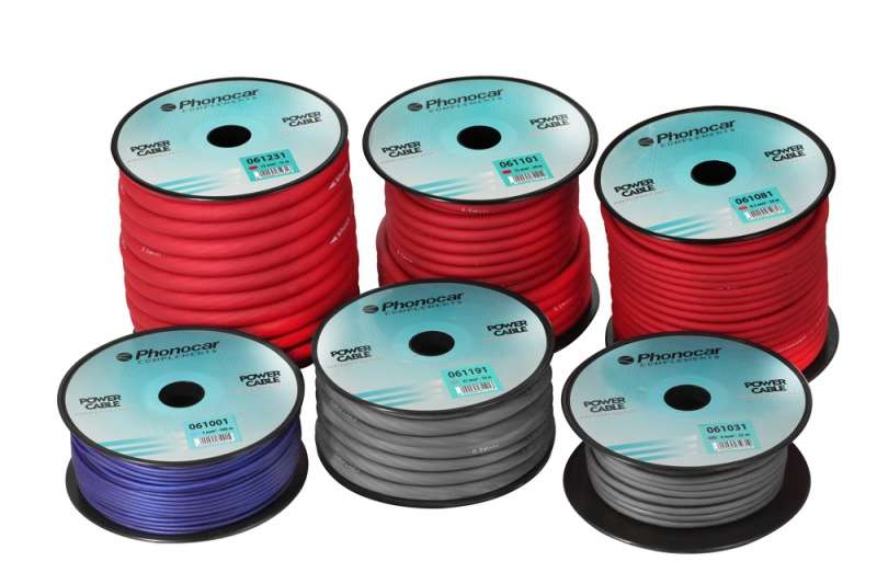 Καλώδιο ρεύματος 4 mm² (12AVG) 25mt Γκρί - 06.103.1 Phonocar