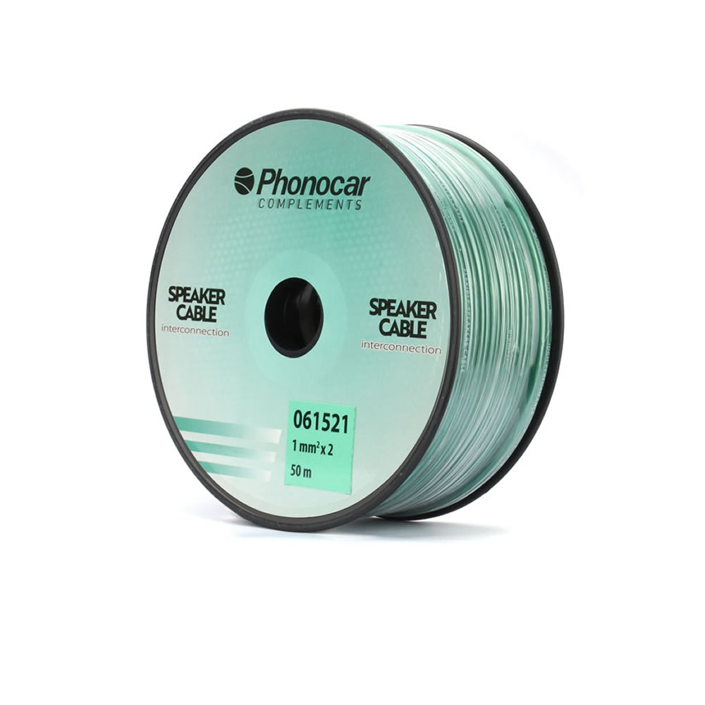 Καλώδιο ηχείων 2X1mm² (50m πράσινο εύκαμπτο) - 06.152.1 Phonocar