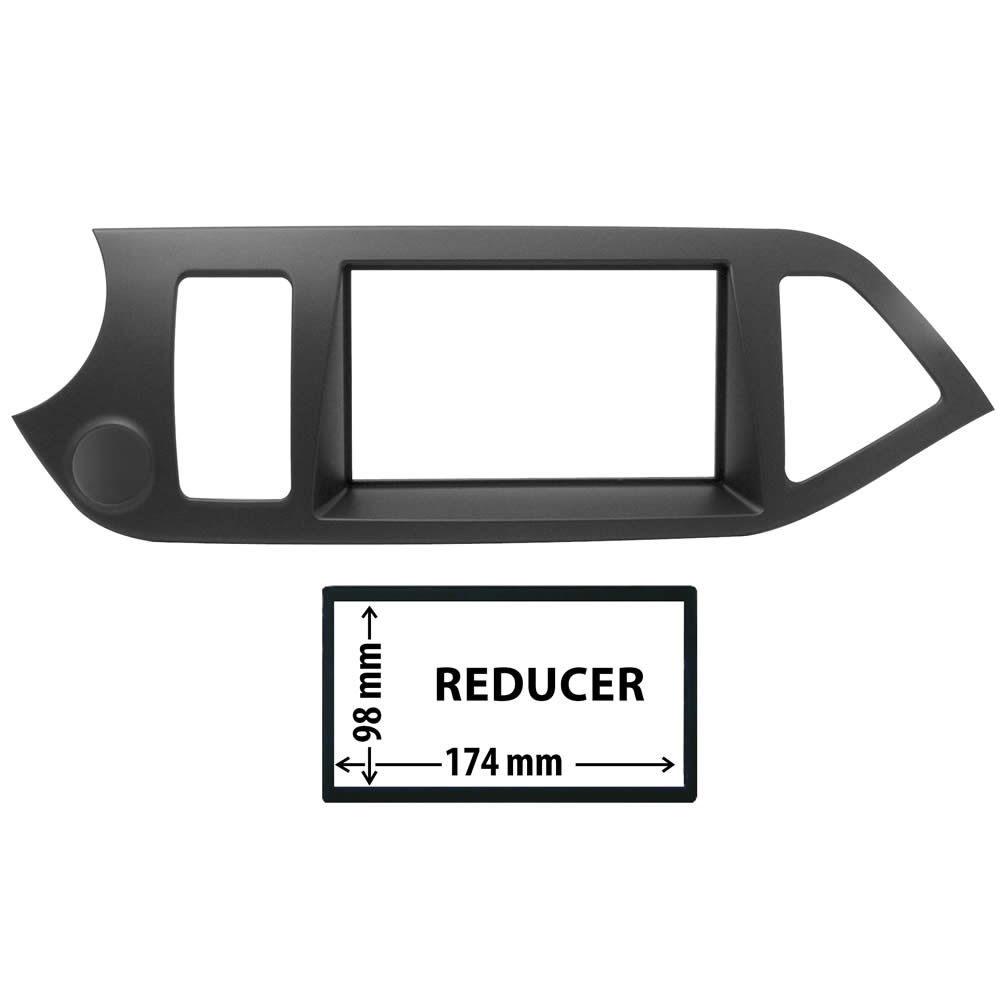 Πρόσοψη Kia Picanto 2011 - 2017 (2 Din Ανθρακί) – 03.213 Phonocar