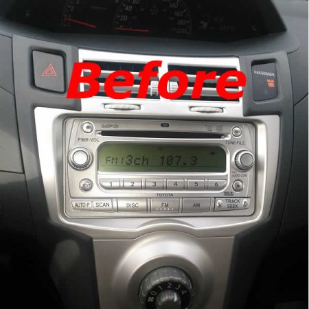 Πρόσοψη Toyota Yaris 2007 - 2012 with navi (1 Din Μαύρο) – 03.429 Phonocar