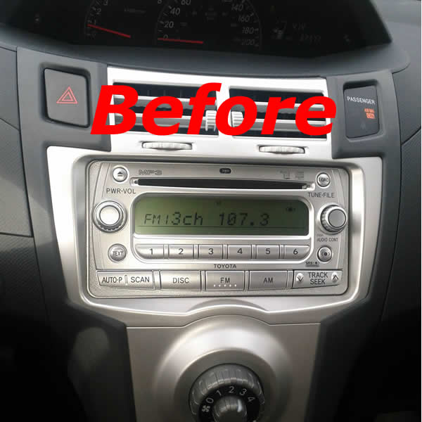 Πρόσοψη Toyota Yaris 2007 - 2012 with navi (1 Din Μαύρο) – 03.429 Phonocar