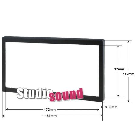 Πρόσοψη Radio CD, Οθόνης γενικής χρήσης (174X98 - 189X112 - 8mm) – (2 Din Μαύρο) – 03.492 Phonocar