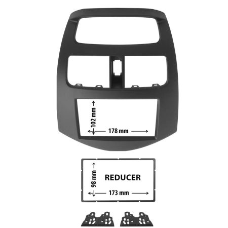Πρόσοψη Chevrolet Spark 2009 - 2012 (2 Din Μαύρο) – 03.589 Phonocar