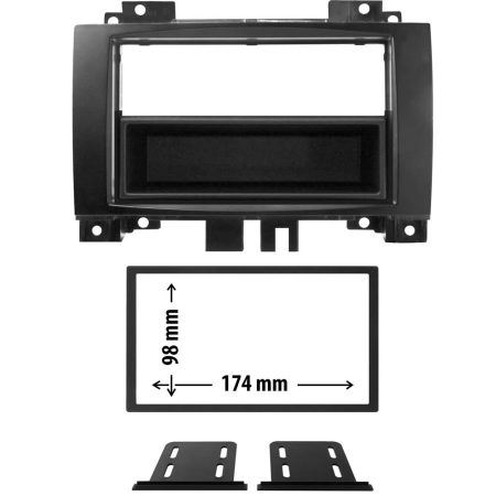 Πρόσοψη Mercedes Sprinter, VW Crafter 2006 - 2018 (1 - 2 Din Μαύρο) – 03.639 Phonocar
