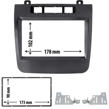 Πρόσοψη VW Touareg (P7) 2011 - 2018 (2 Din Μαύρο Γυαλιστερό) - 03.654 Phonocar