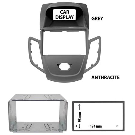 Πρόσοψη Ford Fiesta 2008 - 2018 (2 Din Ανθρακί) – 03.660G Phonocar