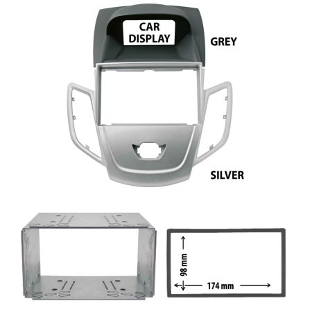 Πρόσοψη Ford Fiesta 2008 - 2018 (2 Din Ασημί) – 03.661G Phonocar