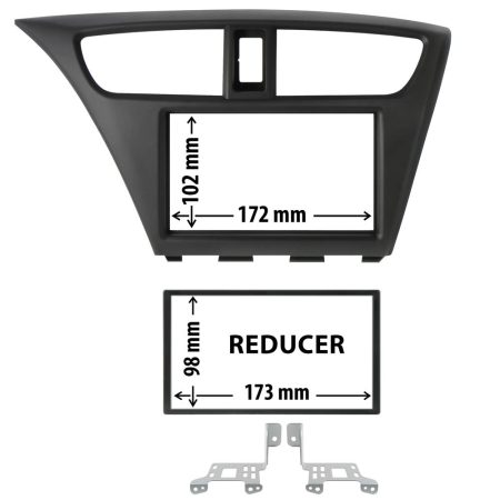 Πρόσοψη Honda Civic 2012 - 2015 (2 Din Μαύρο) – 03.686 Phonocar