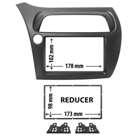 Πρόσοψη Honda Civic 2006 - 2012 (2 Din Μαύρο) – 03.687 Phonocar