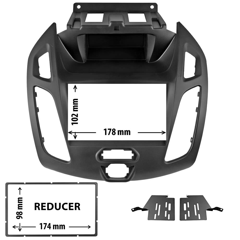 Πρόσοψη Ford Transit Connect 2013 - 2018 (2 Din Μαύρο) – 03.738 Phonocar