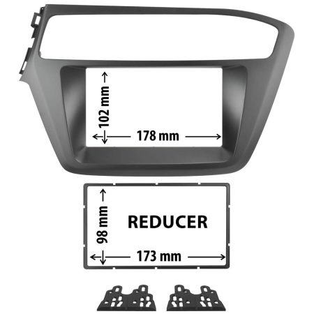 Πρόσοψη Hyundai i20 2018 - 2020 (2 Din Μαύρο) – 03.760 Phonocar