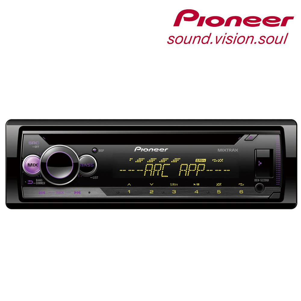 Pioneer DEH-S220UI - Ραδιο CD με USB, Aux-In, Ισχύος 4X50Watt και ρυθμιζόμενο φωτισμό