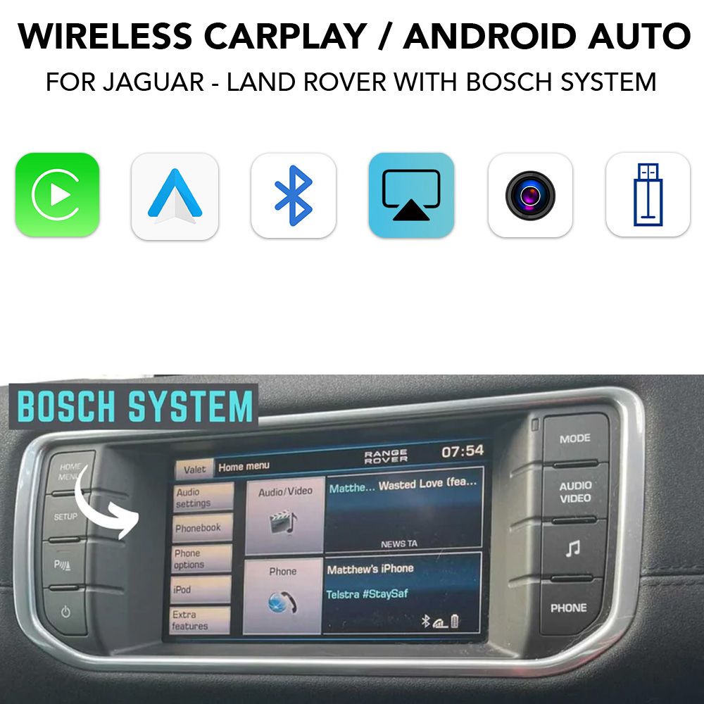 DIGITAL IQ LR 236 CPAA (CARPLAY / ANDROID AUTO BOX for JAGUAR - LAND ROVER mod.2011-2017 with BOSCH System) - DIQ_CPAA_LR236