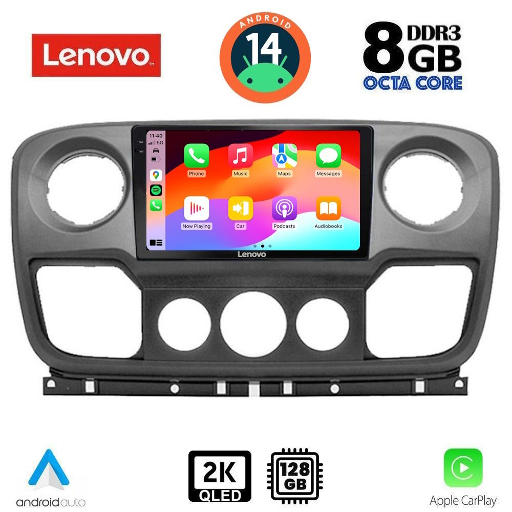 LENOVO SSW 10463_CPA (10inc) Οθόνη αυτοκινήτου NISSAN NV400 - OPEL MOVANO - RENAULT MASTER mod. 2010-2020