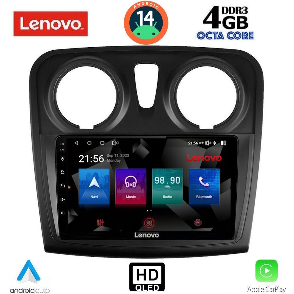 Dacia Logan, Sandero (2012 - 2019) Οθόνη Αυτοκινήτου Android - Lenovo SSX 9108_CPA (9inc)