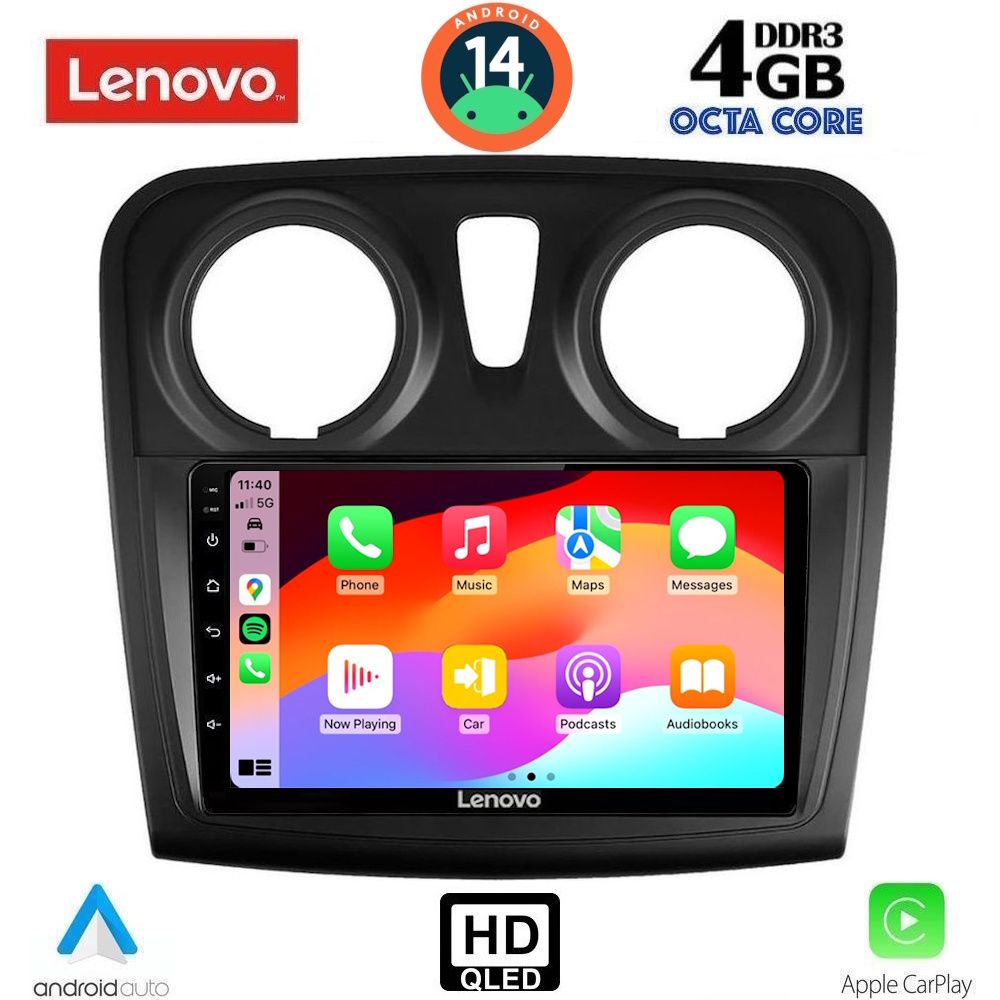 Dacia Logan, Sandero (2012 - 2019) Οθόνη Αυτοκινήτου Android - Lenovo SSX 9108_CPA (9inc)