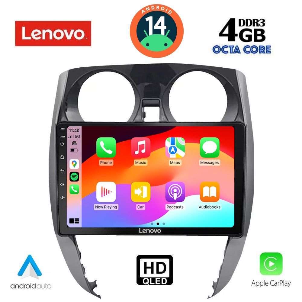 Nissan Note (2012 - 2018) Οθόνη αυτοκινήτου με Car Play - Android Auto - Lenovo SSX 9464_CPA (10inc)