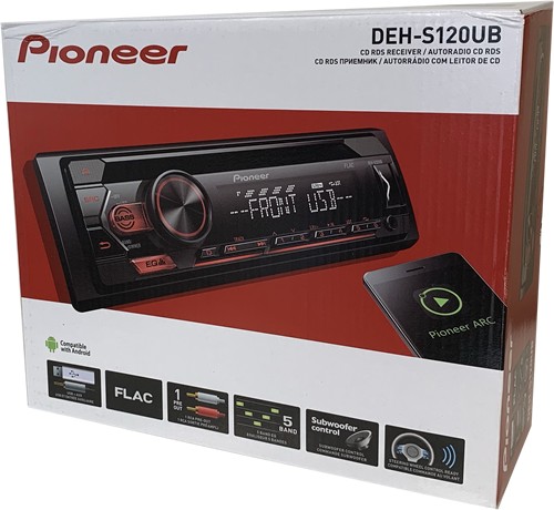 Pioneer MVH-S120UB – Ράδιο USB, AUX με κόκκινο φωτισμό, συμβατό με συσκευές Android