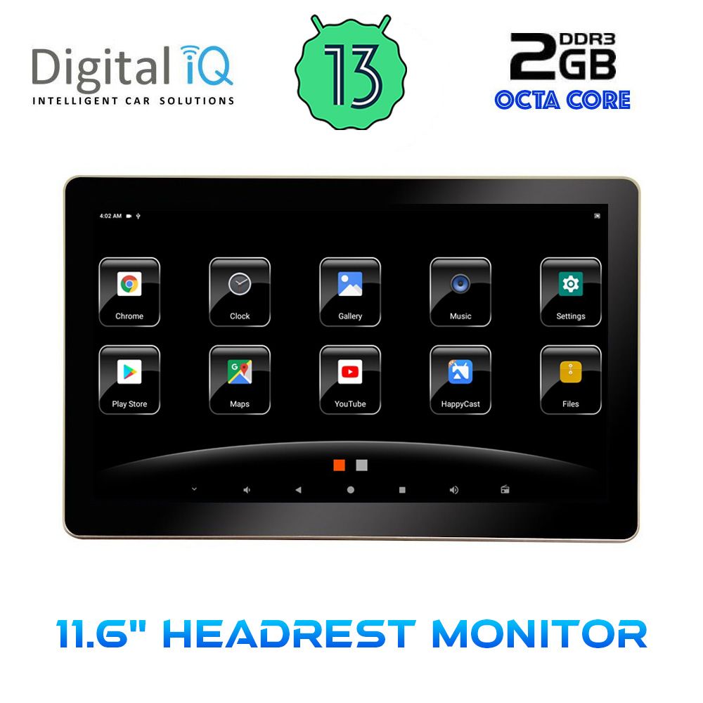 DIGITAL IQ CV4010_HR (11.6”) - Οθόνη για προσκέφαλο αυτοκινήτου