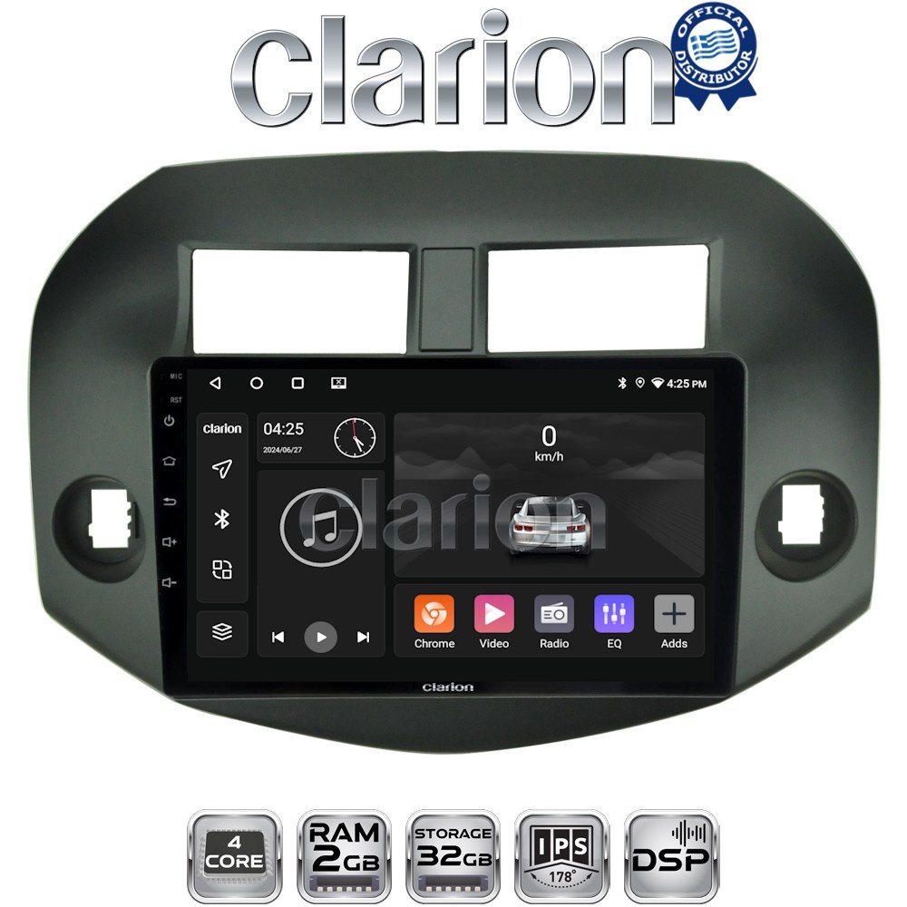 CLARION GL31018B Οθόνη OEM Multimedia Αυτοκινήτου για Toyota Rav4 2007 > 2012 με CarPlay, AndroidAuto, BT, GPS