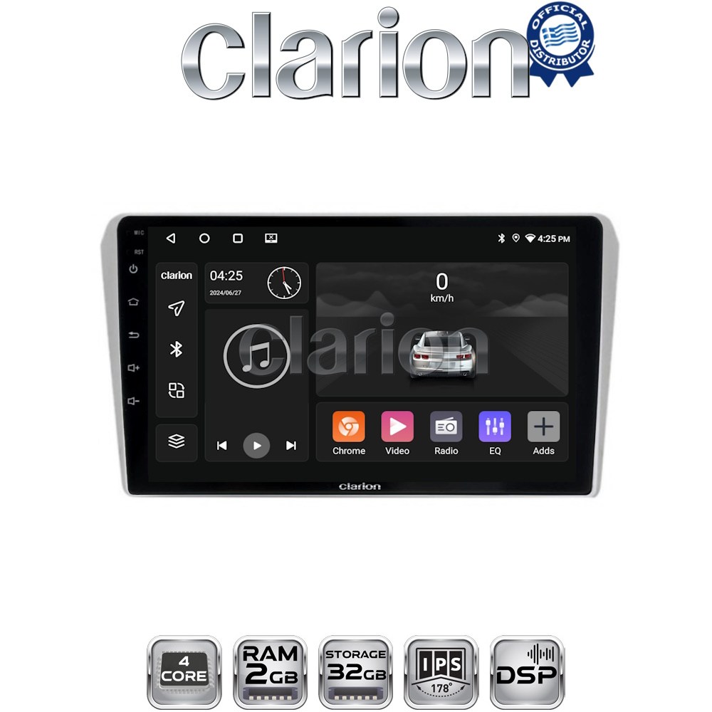 CLARION GL31025 Οθόνη OEM Multimedia Αυτοκινήτου για Toyota Avensis 2003>2008 με CarPlay, AndroidAuto, BT, GPS