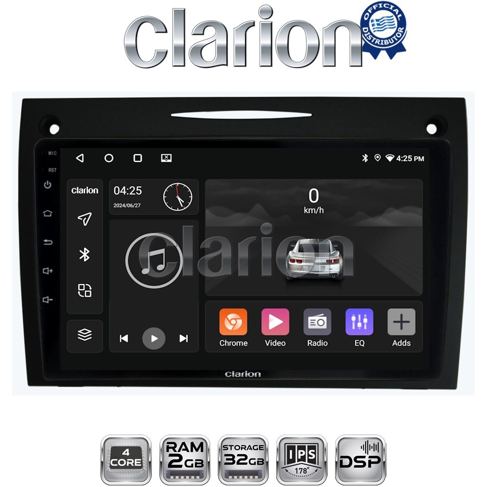 CLARION GL31096 Οθόνη OEM Multimedia Αυτοκινήτου για Mercedes SLK (W171) με CarPlay, AndroidAuto, BT, GPS
