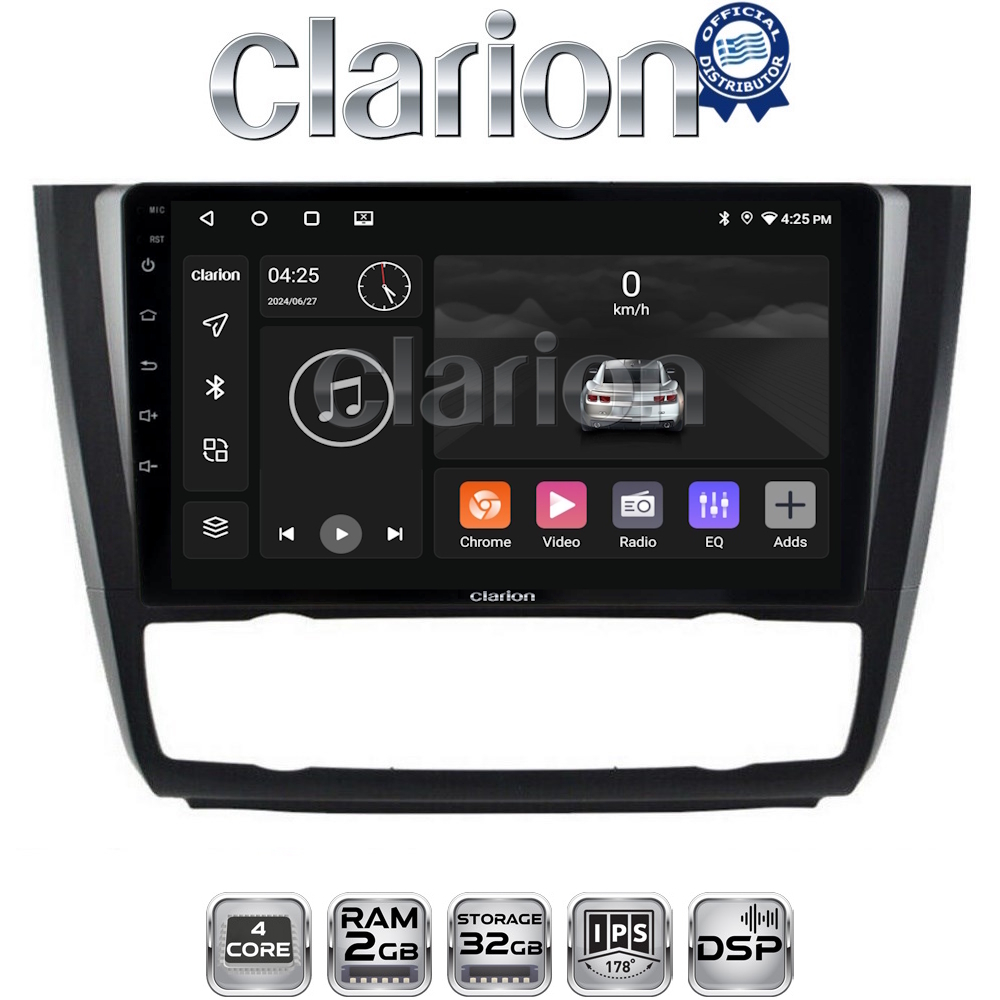 CLARION GL31170B Οθόνη OEM Multimedia Αυτοκινήτου για BMW σειρά 1 (E81 - E82 - E87 -E88) με CarPlay, AndroidAuto, BT, GPS