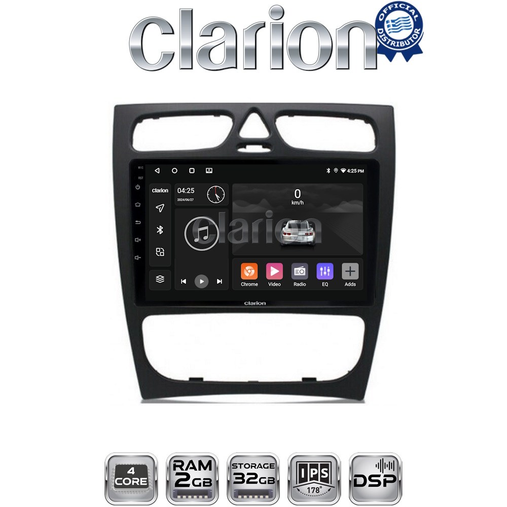 CLARION GL31171 Οθόνη OEM Multimedia Αυτοκινήτου για MERCEDES C class (W203) - CLK (W208) με CarPlay, AndroidAuto, BT, GPS
