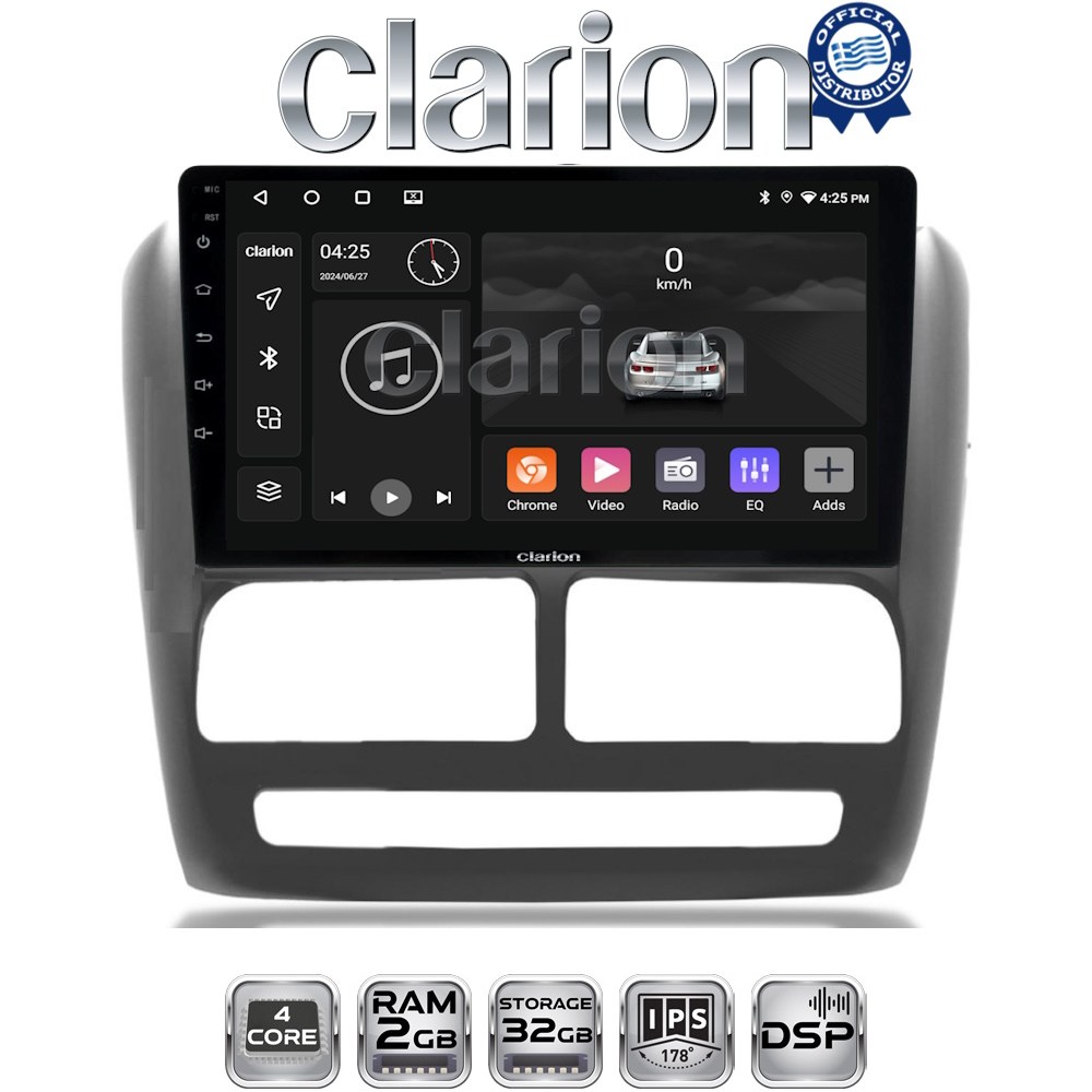 CLARION GL31211 Οθόνη OEM Multimedia Αυτοκινήτου για Fiat Doblo '10-'15 & Opel Combo'10-'15 με CarPlay, AndroidAuto, BT, GPS