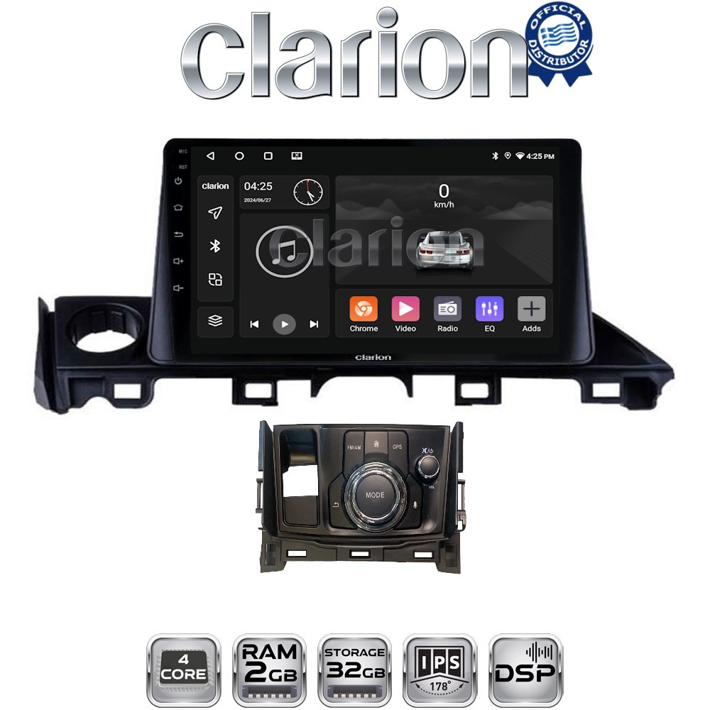 CLARION GL31214 Οθόνη OEM Multimedia Αυτοκινήτου για Mazda 6 2017 > 2020 με CarPlay, AndroidAuto, BT, GPS