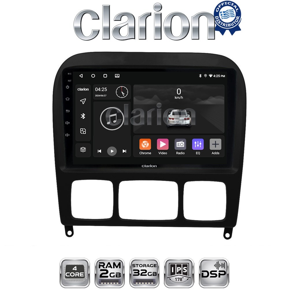 CLARION GL31220 Οθόνη OEM Multimedia Αυτοκινήτου για MERCEDES S (W220) 1998>2005  με CarPlay, AndroidAuto, BT, GPS