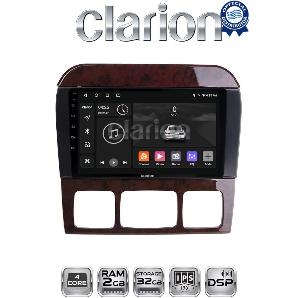 CLARION GL31220C Οθόνη OEM Multimedia Αυτοκινήτου για MERCEDES S W220 1998 > 2005 με CarPlay, AndroidAuto, BT, GPS
