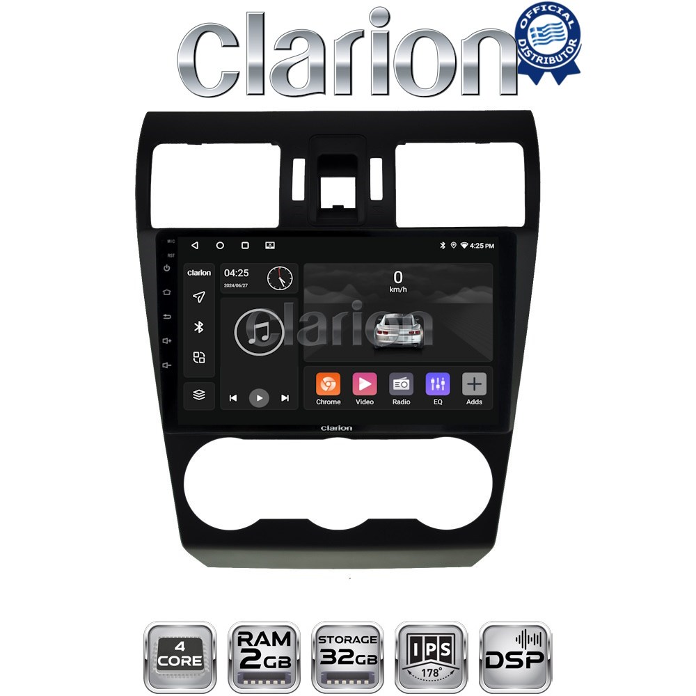 CLARION GL31262 Οθόνη OEM Multimedia Αυτοκινήτου για Subaru Impreza, Forester, XV 2013 - 2018 με CarPlay, AndroidAuto, BT, GPS