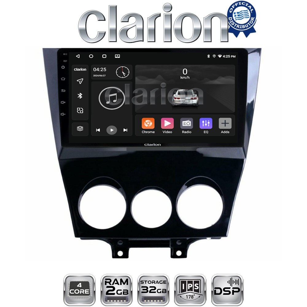 CLARION GL31301 Οθόνη OEM Multimedia Αυτοκινήτου για Mazda RX8 2008 - 2012 με CarPlay, AndroidAuto, BT, GPS