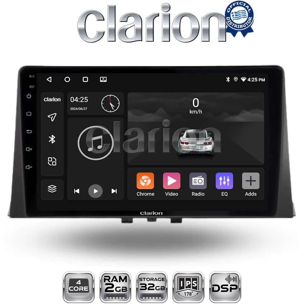CLARION GL31330 Οθόνη OEM Multimedia Αυτοκινήτου για CITROEN BERLINGO - PEUGEOT PARTNER 2019> με CarPlay, AndroidAuto, BT, GPS