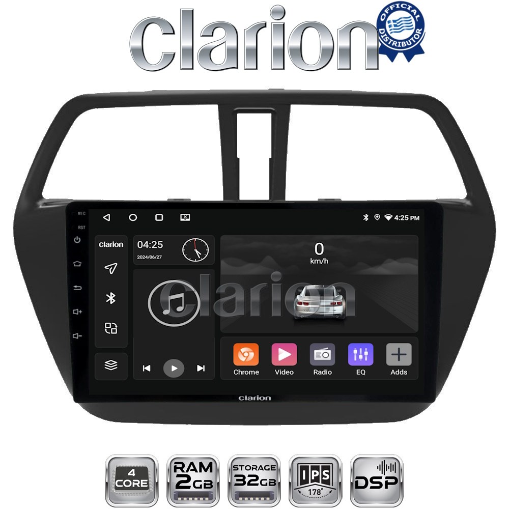 CLARION GL31337 Οθόνη OEM Multimedia Αυτοκινήτου για Suzuki SX4 S-Cross 2014 - 2020 με CarPlay, AndroidAuto, BT, GPS