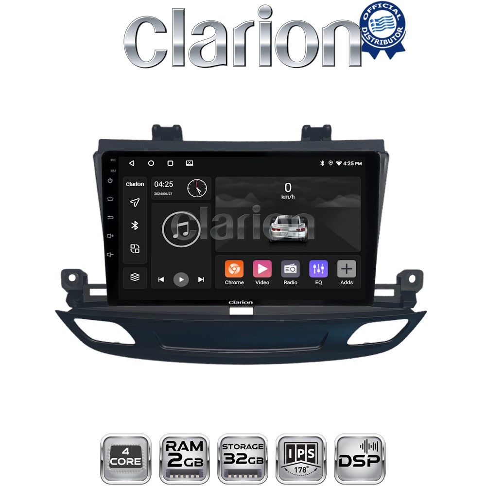 CLARION GL31339 Οθόνη OEM Multimedia Αυτοκινήτου για Opel Insignia 2018 > με CarPlay, AndroidAuto, BT, GPS