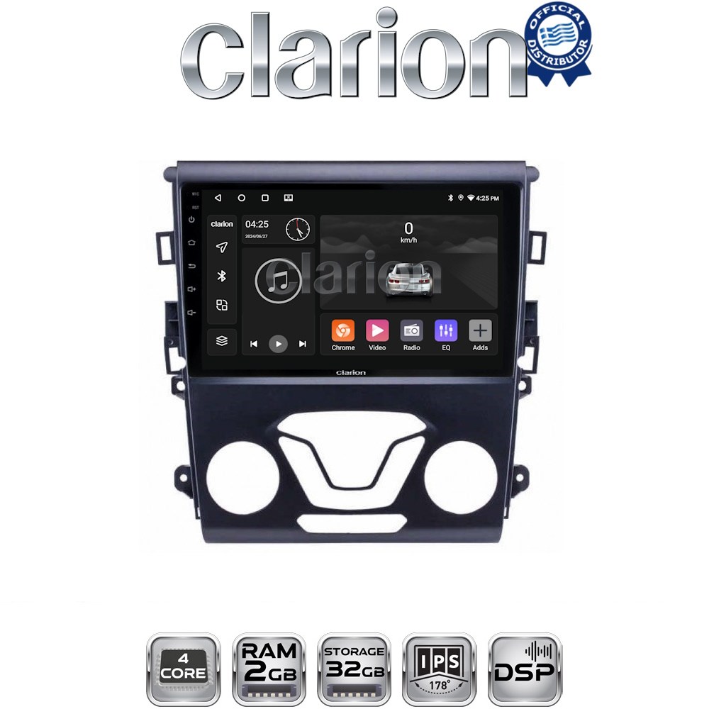 CLARION GL31369 Οθόνη OEM Multimedia Αυτοκινήτου για FORD MONDEO 2014> με CarPlay, AndroidAuto, BT, GPS