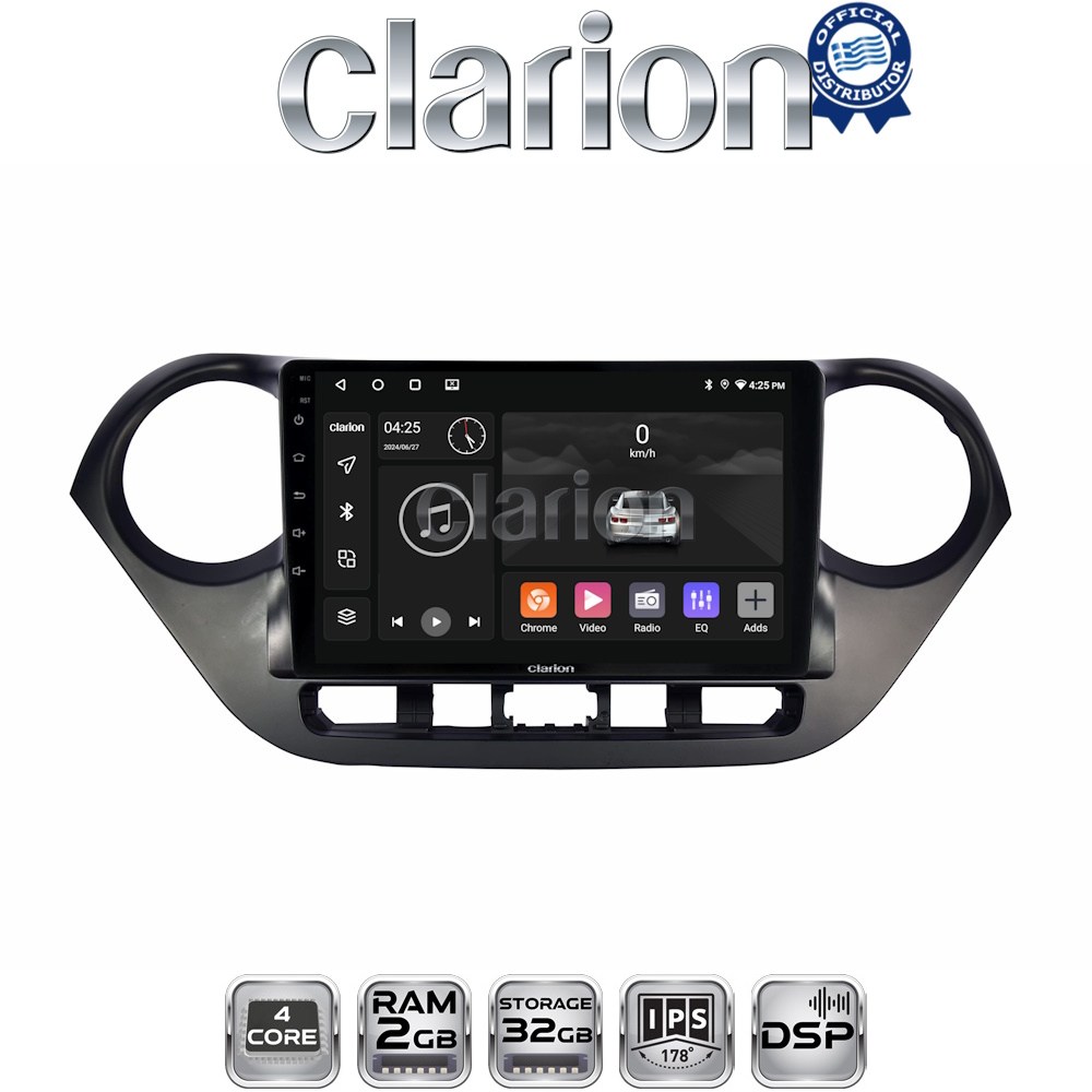 CLARION GL31406 Οθόνη OEM Multimedia Αυτοκινήτου για Hyundai i10 2014 - 2020 με CarPlay, AndroidAuto, BT, GPS
