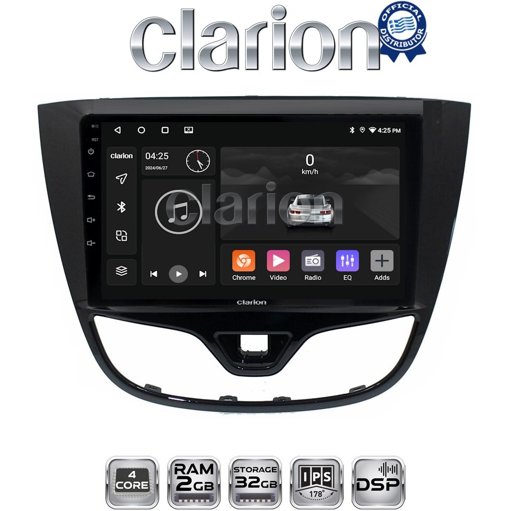 CLARION GL31479 Οθόνη OEM Multimedia Αυτοκινήτου για OPEL KARL 2014-2019 με CarPlay, AndroidAuto, BT, GPS