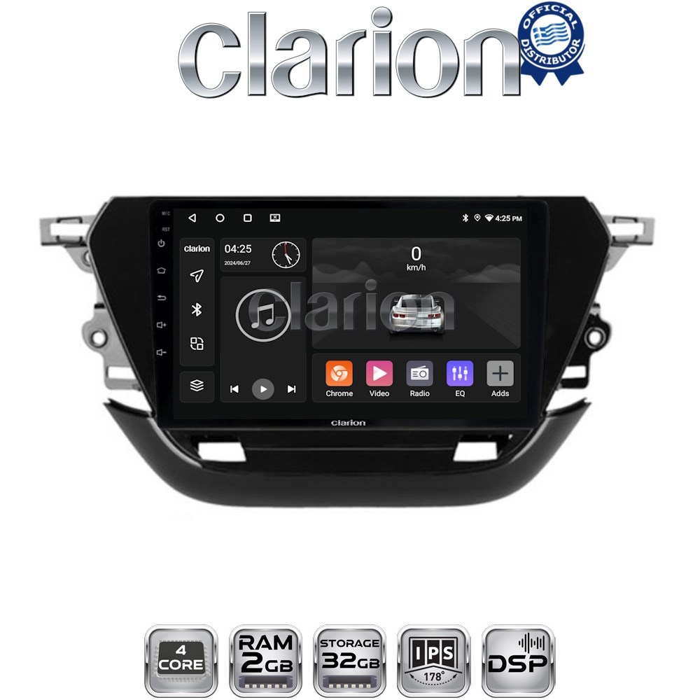 CLARION GL31523 – Οθόνη Opel Corsa F 2019 – 2023 με CarPlay, AndroidAuto, GPS, BT