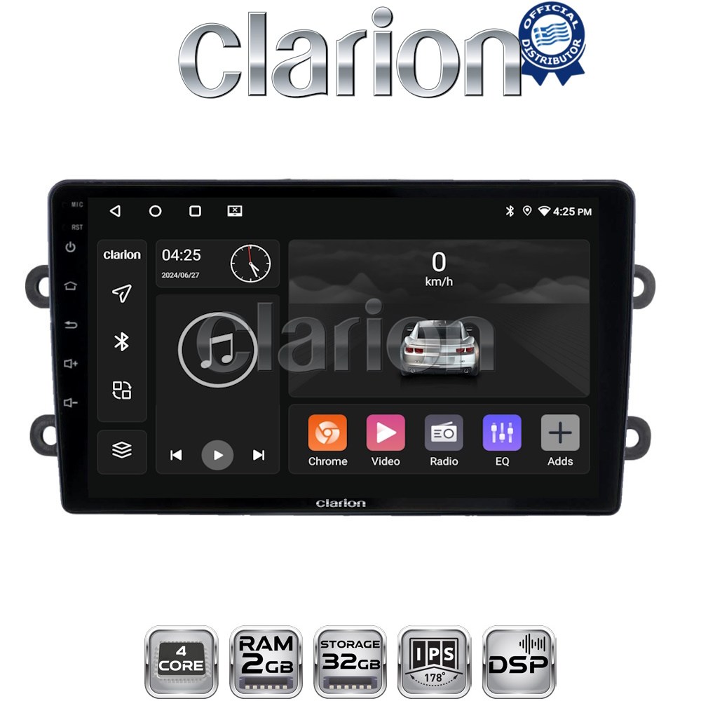 CLARION GL31708 Οθόνη OEM Multimedia Αυτοκινήτου για DACIA DUSTER – LOGAN - SUNDERO 2013 > 2019 με CarPlay, AndroidAuto, BT, GPS