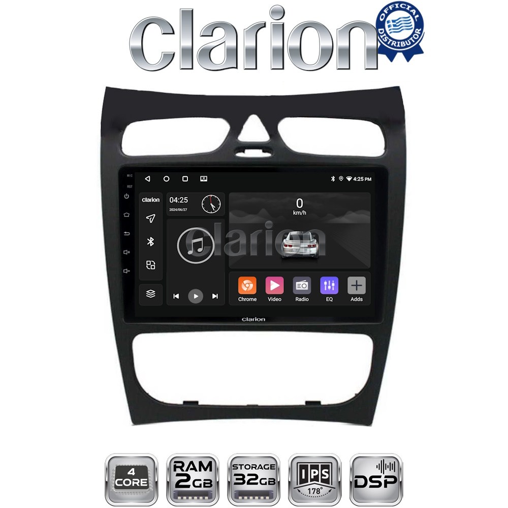 CLARION GL31812 Οθόνη OEM Multimedia Αυτοκινήτου για Mercedes CLK (W209) 2000 > 2004 με CarPlay, AndroidAuto, BT, GPS