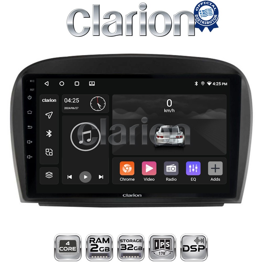 CLARION GL31817 Οθόνη OEM Multimedia Αυτοκινήτου για Mercedes SL 2009 > 2014 με CarPlay, AndroidAuto, BT, GPS