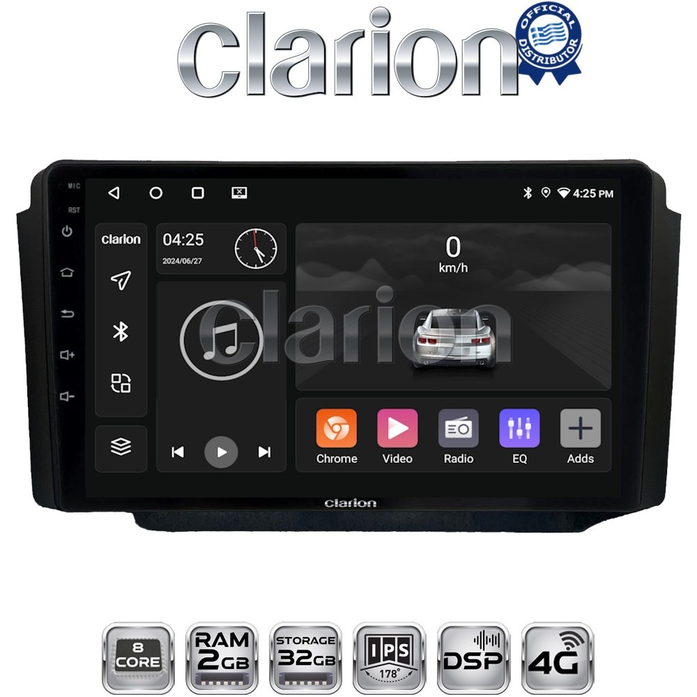 CLARION GL71013 Οθόνη OEM Multimedia Αυτοκινήτου για Ssangyong Rexton 2002>2006με CarPlay, AndroidAuto, BT, GPS