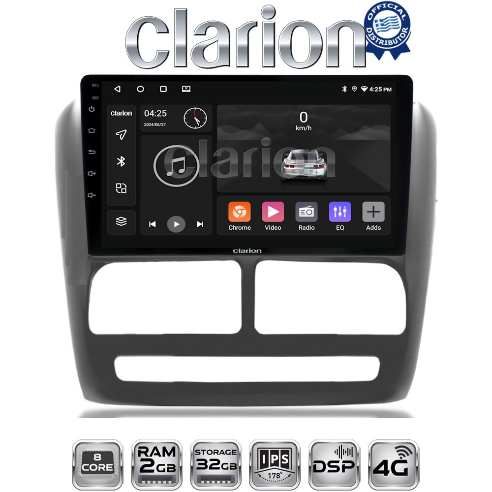 CLARION GL71211 Οθόνη OEM Multimedia Αυτοκινήτου για Fiat Doblo '10-'15 & Opel Combo'10-'15 με CarPlay, AndroidAuto, BT, GPS