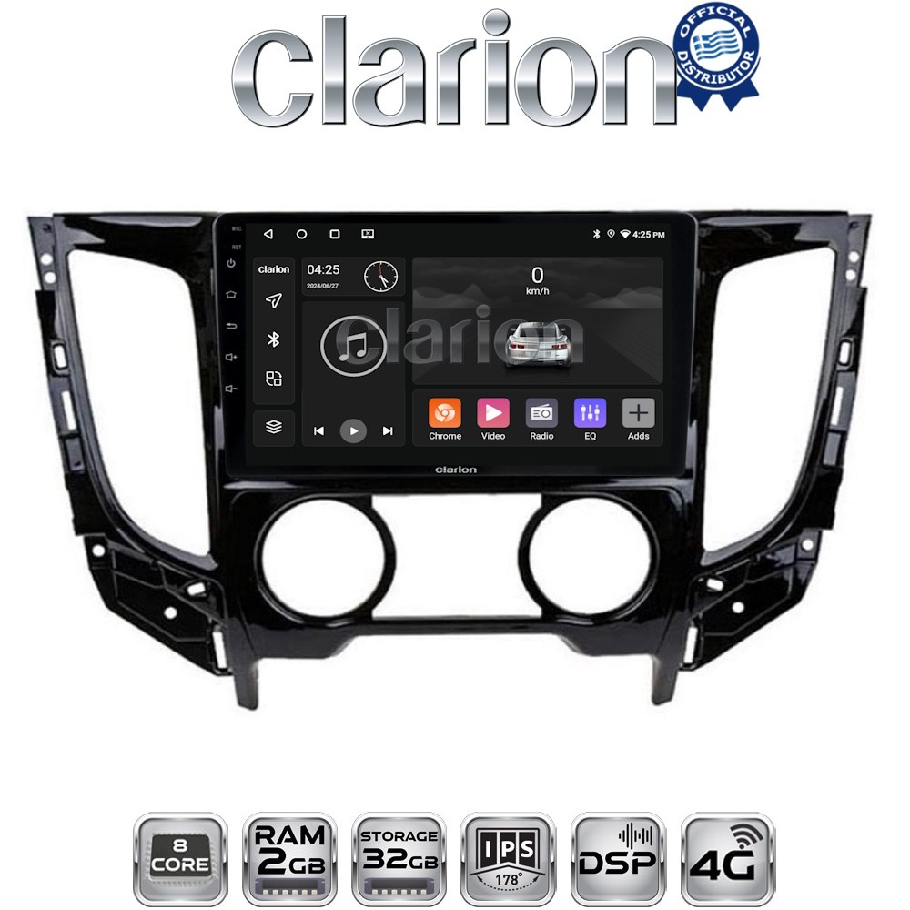 CLARION GL71230B (A/C) - Οθόνη Mitsubishi L200 2015 - 2019, Fiat Fullback 2016 - 2019 με CarPlay, AndroidAuto, BT, GPS